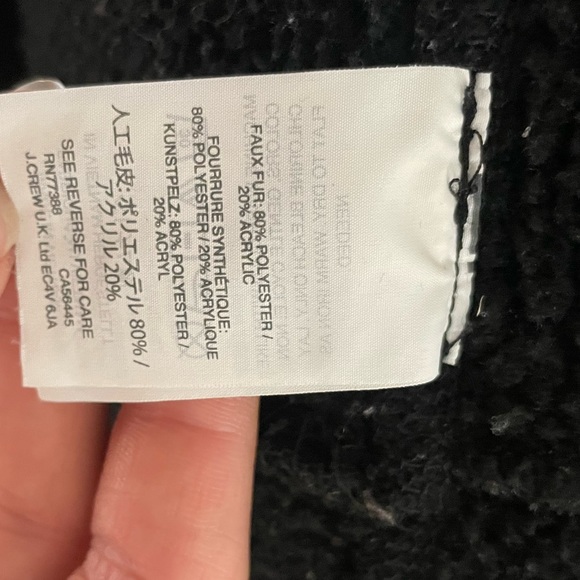 XXS Madewell black Sherpa peacoat - Picture 8 of 11